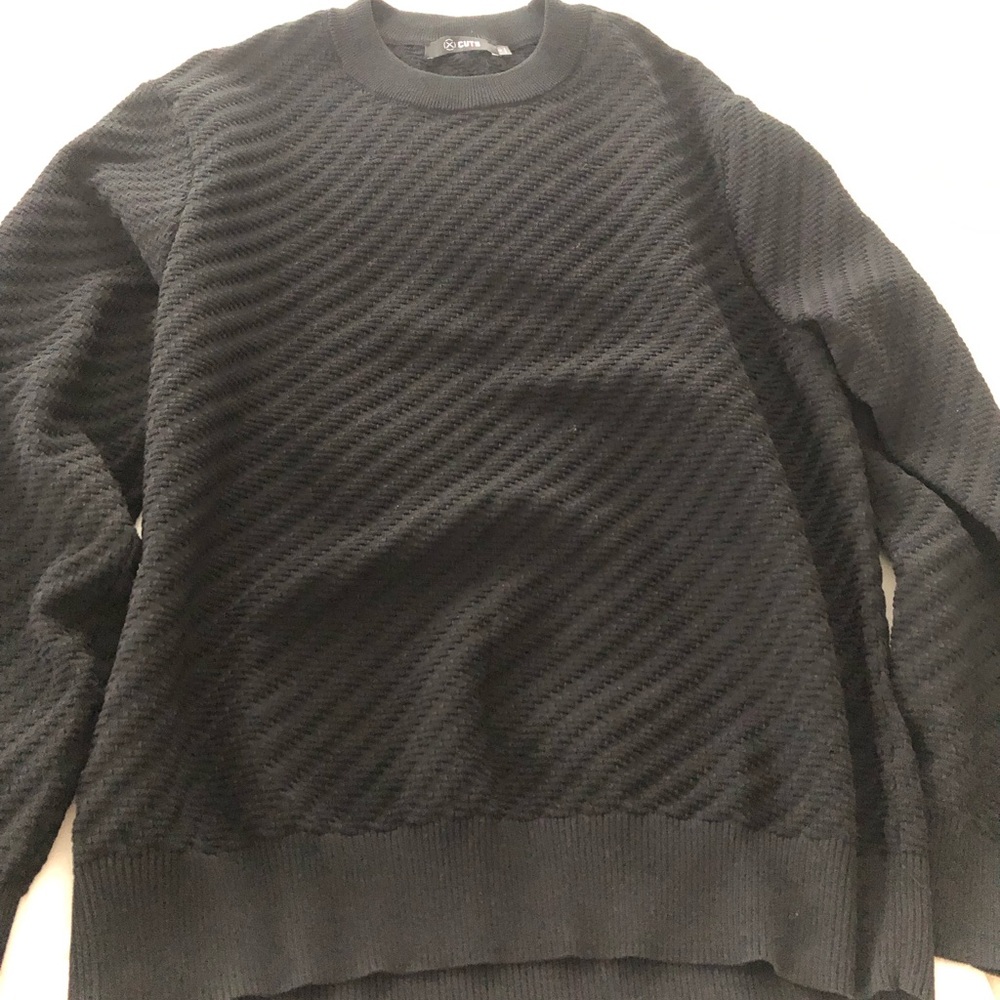 Cuts Riviera Textured Cotton Blend Crewneck Sweater